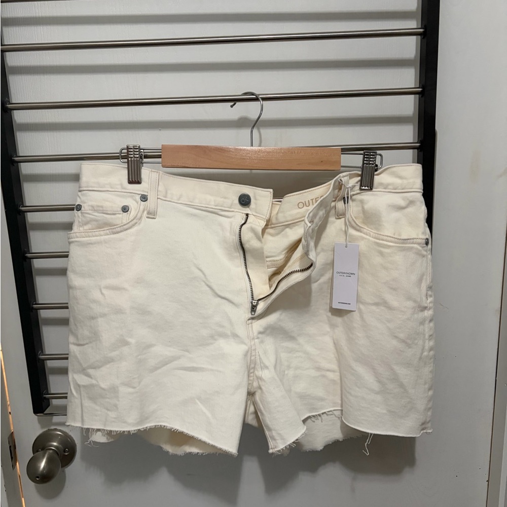Outerknown white/cream Jean Shorts - Picture 2 of 6